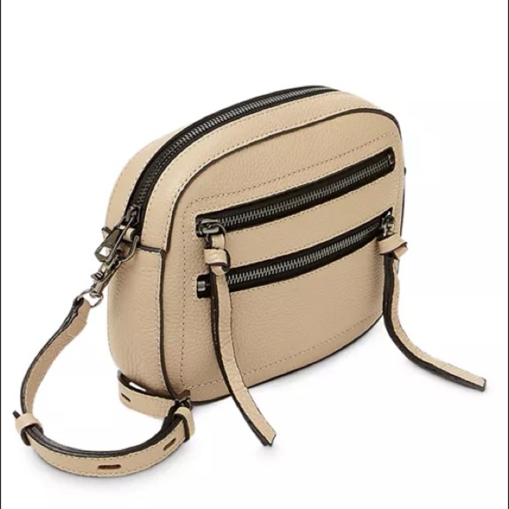 Botkier Pebbled Leather Chelsea Camara Crossbody Bag Tan/Latte